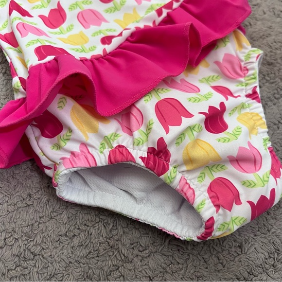 I play UPF 50+ One-Piece Tulip Swimsuit with Built in Swim Diaper - Picture 6 of 10